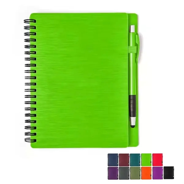 Custom Spiral Notebook with Pen - Custom Spiral Notebook with Pen - Image 2 of 3