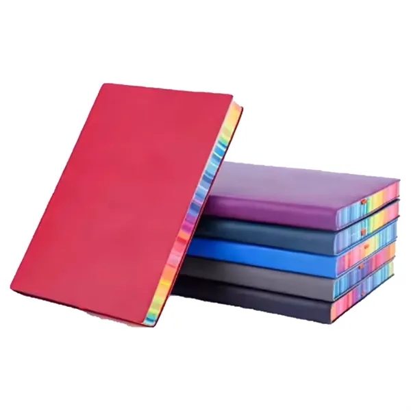 Rainbow Edges Leatherette Journal - Rainbow Edges Leatherette Journal - Image 0 of 3