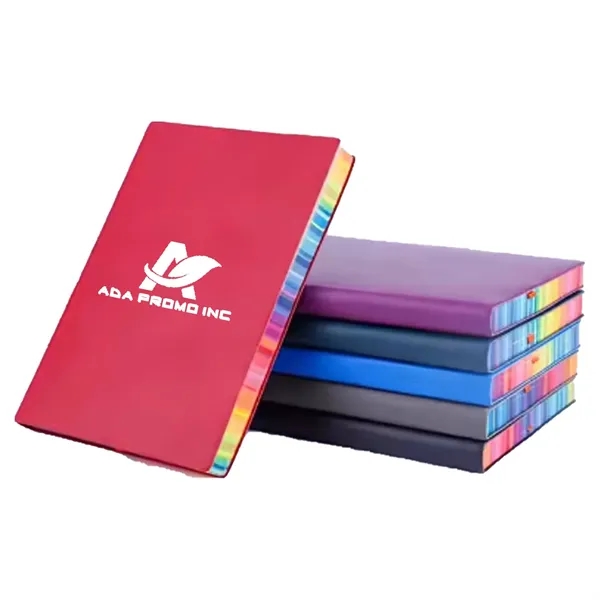 Rainbow Edges Leatherette Journal - Rainbow Edges Leatherette Journal - Image 1 of 3