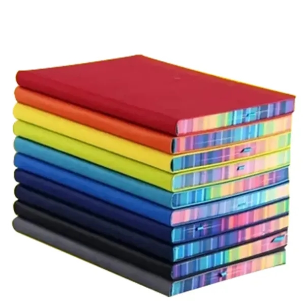 Rainbow Edges Leatherette Journal - Rainbow Edges Leatherette Journal - Image 2 of 3