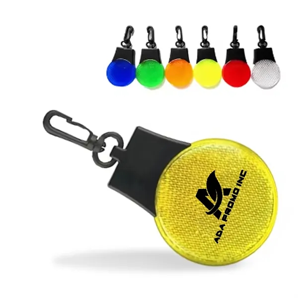 Safety Reflector LED Blinking Light Clip - Safety Reflector LED Blinking Light Clip - Image 0 of 3