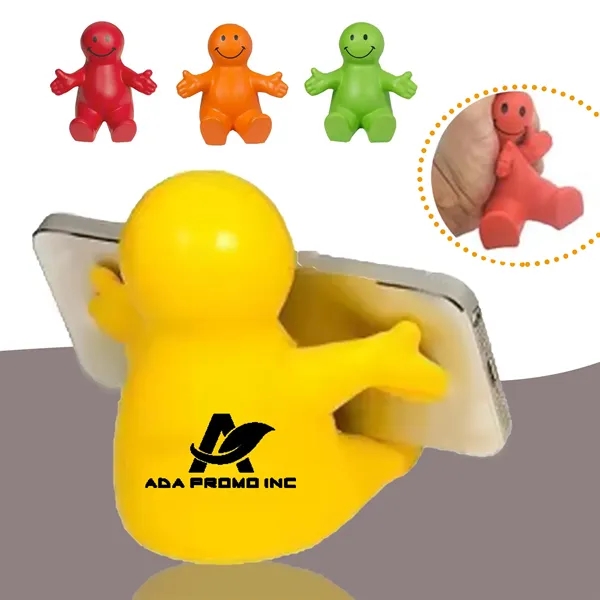 Custom Happy Dude Cell Phone Stand Stress Reliever - Custom Happy Dude Cell Phone Stand Stress Reliever - Image 1 of 3