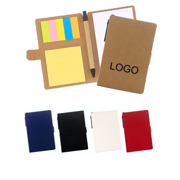 Compact 3.9''x 5.9'' Notepad & Sticky Notes Set with Pen - Compact 3.9''x 5.9'' Notepad & Sticky Notes Set with Pen - Image 0 of 4