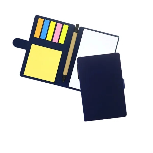 Compact 3.9''x 5.9'' Notepad & Sticky Notes Set with Pen - Compact 3.9''x 5.9'' Notepad & Sticky Notes Set with Pen - Image 2 of 4