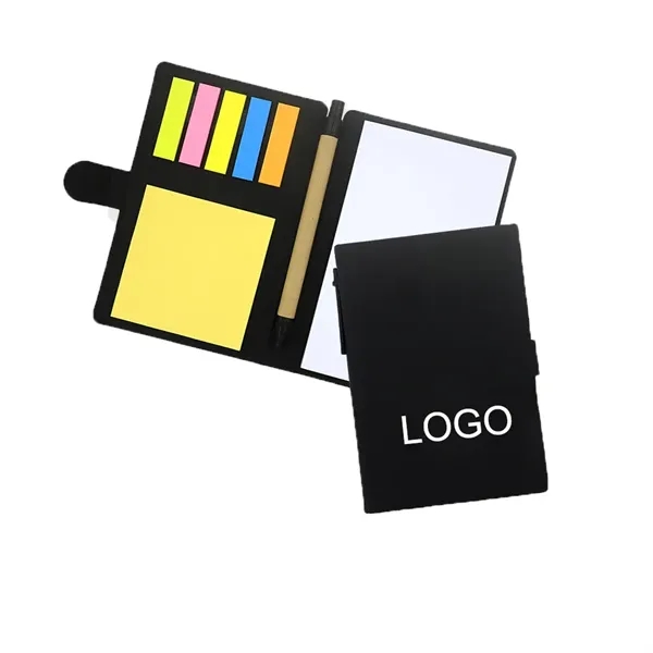 Compact 3.9''x 5.9'' Notepad & Sticky Notes Set with Pen - Compact 3.9''x 5.9'' Notepad & Sticky Notes Set with Pen - Image 3 of 4