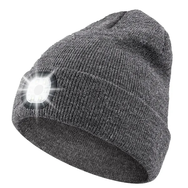 Rechargeable Led Beanie Hat With Light - Rechargeable Led Beanie Hat With Light - Image 3 of 8