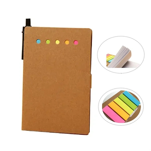 Recycled Notepad Notebook with Sticky Note & Pen - Recycled Notepad Notebook with Sticky Note & Pen - Image 0 of 3