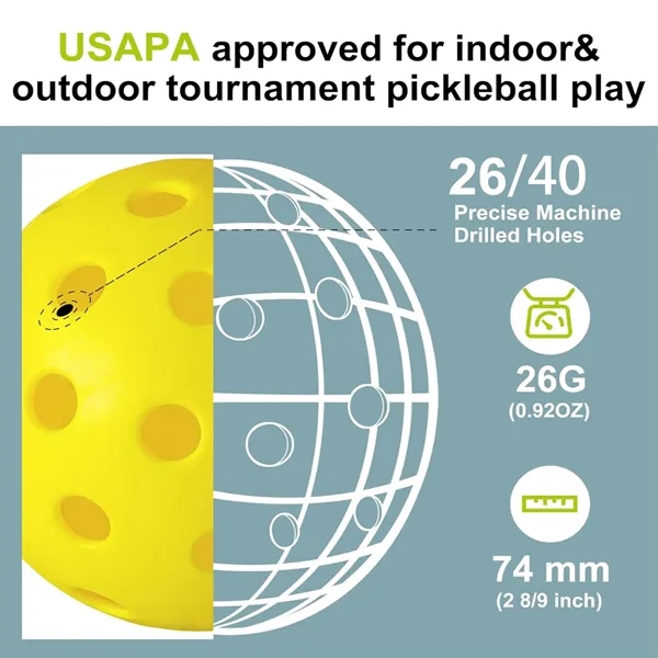 40 Hole Outdoor Wearable Pickleball - 40 Hole Outdoor Wearable Pickleball - Image 5 of 5