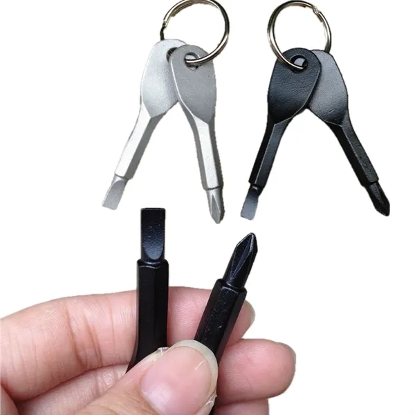 2pcs Portable Multifunction Keychain Screwdriver - 2pcs Portable Multifunction Keychain Screwdriver - Image 0 of 3