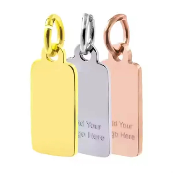 Small Size Round Metal Tag Necklace Pendant - Small Size Round Metal Tag Necklace Pendant - Image 3 of 3