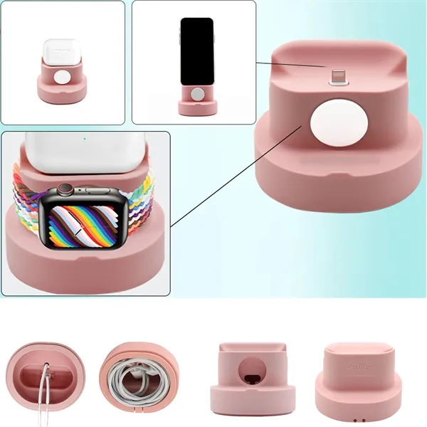 Silicon Charging Stand Holder Dock for watch and Headphones - Silicon Charging Stand Holder Dock for watch and Headphones - Image 1 of 2