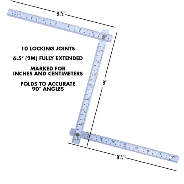 Carpenter Wood Folding Ruler - Carpenter Wood Folding Ruler - Image 1 of 3