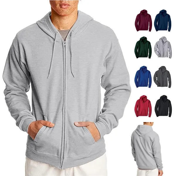 Men's Cotton Zip Up Hoodie Sweatshirt - Men's Cotton Zip Up Hoodie Sweatshirt - Image 1 of 1