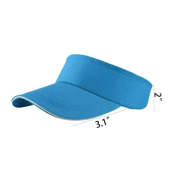Adjustable Empty Top Cotton Sun Visor Hat - Adjustable Empty Top Cotton Sun Visor Hat - Image 1 of 7