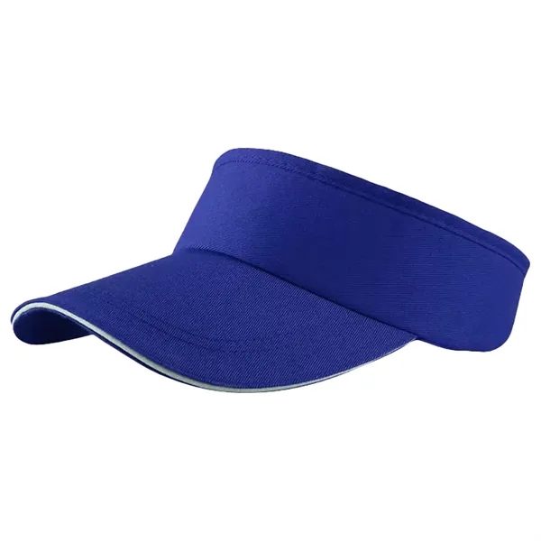 Adjustable Empty Top Cotton Sun Visor Hat - Adjustable Empty Top Cotton Sun Visor Hat - Image 3 of 7