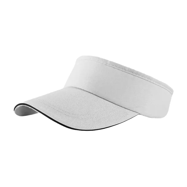 Adjustable Empty Top Cotton Sun Visor Hat - Adjustable Empty Top Cotton Sun Visor Hat - Image 6 of 7