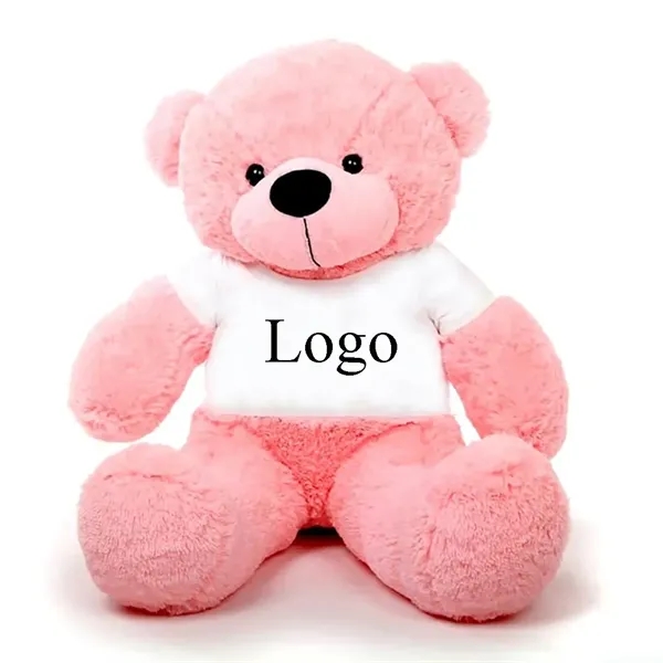 11" Breast Cancer Awareness Pink Bear Soft Toy - 11" Breast Cancer Awareness Pink Bear Soft Toy - Image 0 of 2