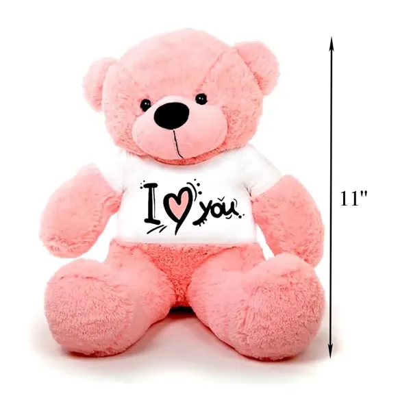 11" Breast Cancer Awareness Pink Bear Soft Toy - 11" Breast Cancer Awareness Pink Bear Soft Toy - Image 1 of 2