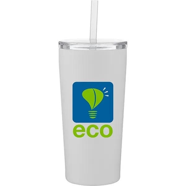 24 oz h2go Reef Recycled Stainless Insulated Tumbler w/Straw - 24 oz h2go Reef Recycled Stainless Insulated Tumbler w/Straw - Image 0 of 5