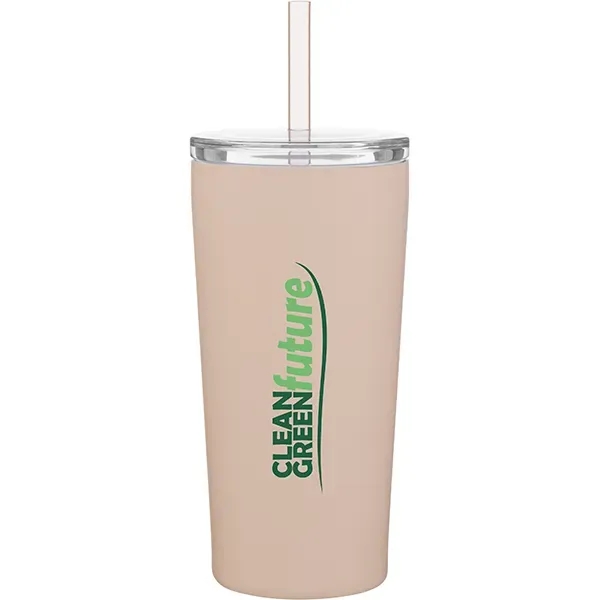 24 oz h2go Reef Recycled Stainless Insulated Tumbler w/Straw - 24 oz h2go Reef Recycled Stainless Insulated Tumbler w/Straw - Image 1 of 5