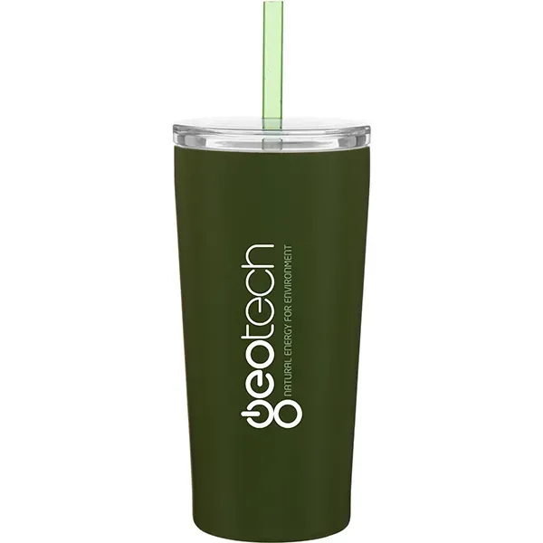 24 oz h2go Reef Recycled Stainless Insulated Tumbler w/Straw - 24 oz h2go Reef Recycled Stainless Insulated Tumbler w/Straw - Image 3 of 5