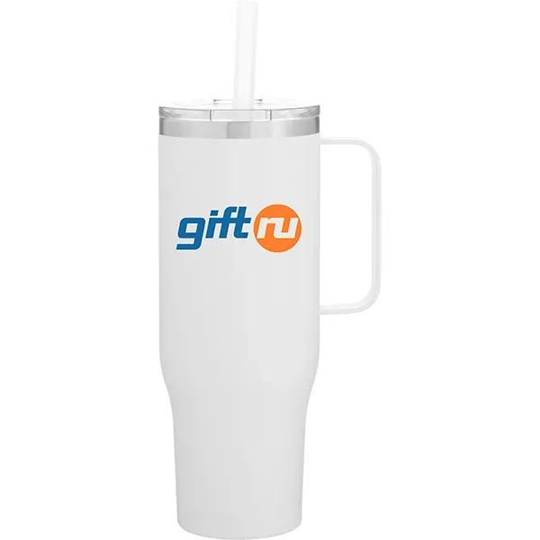 30 oz Hunter Stainless Steel Insulated Mug w/Straw - 30 oz Hunter Stainless Steel Insulated Mug w/Straw - Image 0 of 7