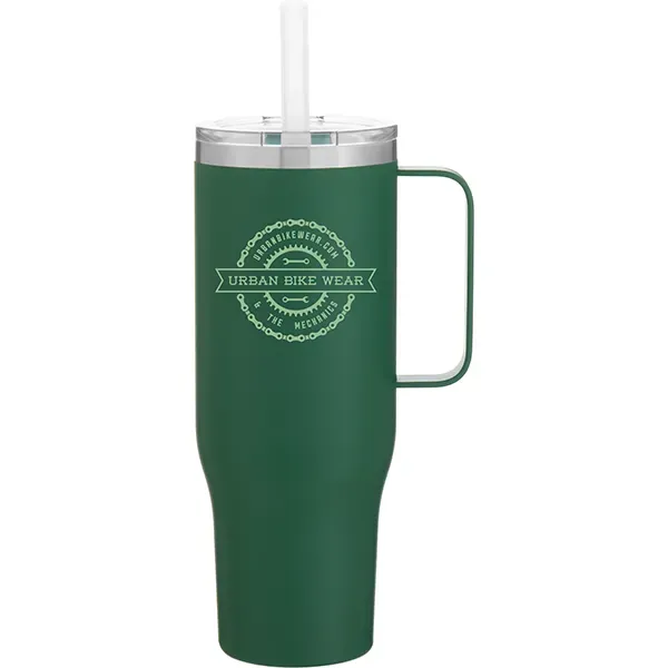 30 oz Hunter Stainless Steel Insulated Mug w/Straw - 30 oz Hunter Stainless Steel Insulated Mug w/Straw - Image 3 of 7