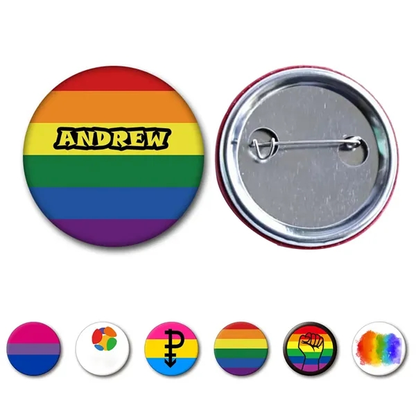 Rainbow Button Badge Pride Pins - Rainbow Button Badge Pride Pins - Image 0 of 4