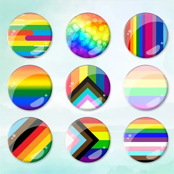 Rainbow Button Badge Pride Pins - Rainbow Button Badge Pride Pins - Image 3 of 4
