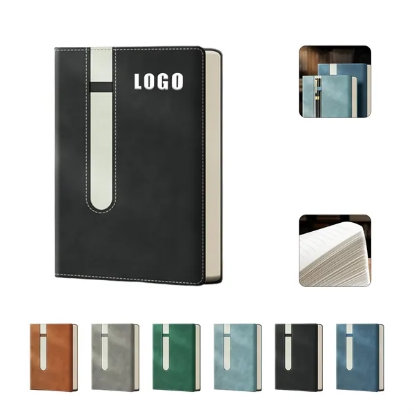 PU Leather Notebook with Pen - A5 Daily Journal - PU Leather Notebook with Pen - A5 Daily Journal - Image 0 of 2