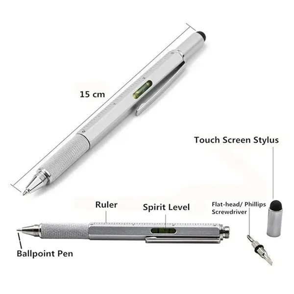6-in-1 Multifunctional Multitool Tech Tool Ballpoint Pen - 6-in-1 Multifunctional Multitool Tech Tool Ballpoint Pen - Image 3 of 3