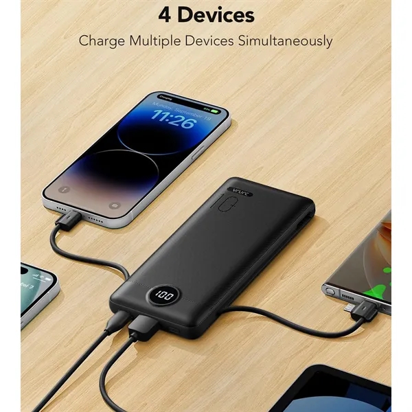 Power bank with plug and data cable - Power bank with plug and data cable - Image 1 of 4