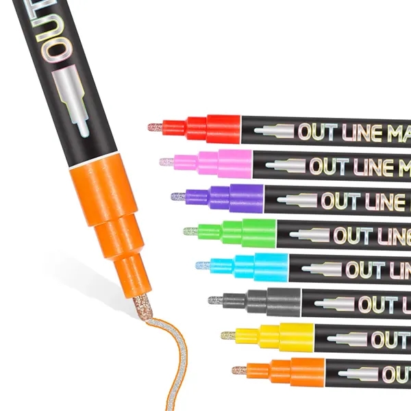 12 Colors Double Line Metallic Markers - 12 Colors Double Line Metallic Markers - Image 3 of 4