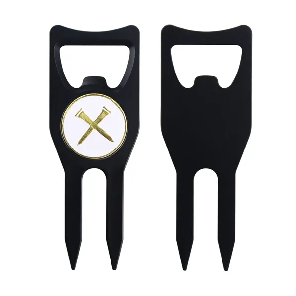 6-in-1 Golf Divot Tool with Bottle Opener - 6-in-1 Golf Divot Tool with Bottle Opener - Image 1 of 2