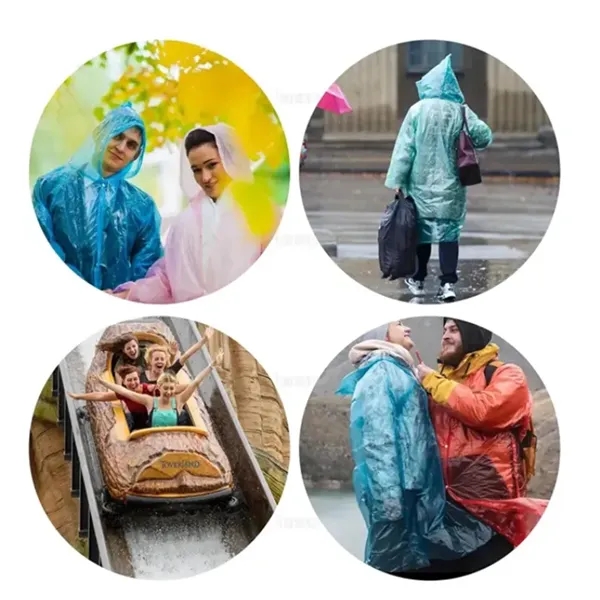 Portable Travel Trek Transparent Disposable Raincoat - Portable Travel Trek Transparent Disposable Raincoat - Image 3 of 3