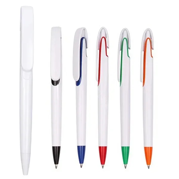 Click Action Press Plastic Ballpoint Pens - Click Action Press Plastic Ballpoint Pens - Image 0 of 5