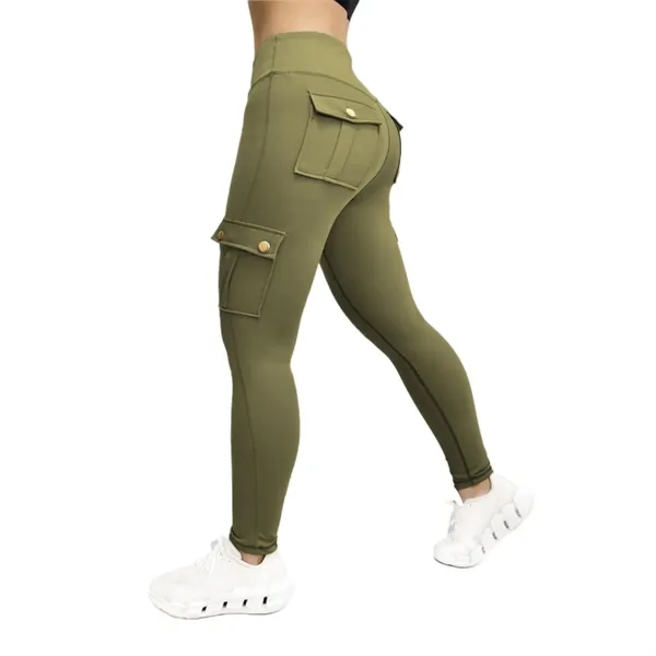 Workwear-style sports yoga leggings - Workwear-style sports yoga leggings - Image 2 of 7