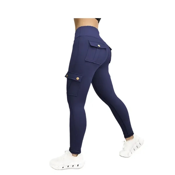 Workwear-style sports yoga leggings - Workwear-style sports yoga leggings - Image 4 of 7