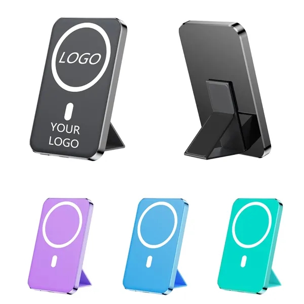 Ultrathin Magnetic Wireless Power Bank with Stand - Ultrathin Magnetic Wireless Power Bank with Stand - Image 0 of 4