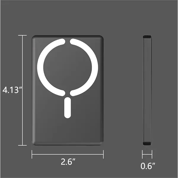 Ultrathin Magnetic Wireless Power Bank with Stand - Ultrathin Magnetic Wireless Power Bank with Stand - Image 4 of 4