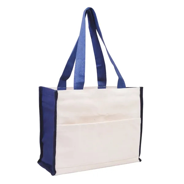 Cotton Gusset Accent Box Tote Bag - Cotton Gusset Accent Box Tote Bag - Image 8 of 8