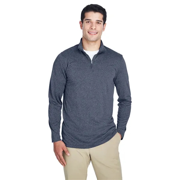 UltraClub Men's Cool & Dry Heathered Performance Quarter-Zip - UltraClub Men's Cool & Dry Heathered Performance Quarter-Zip - Image 30 of 52