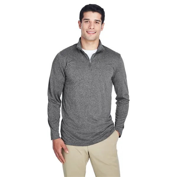 UltraClub Men's Cool & Dry Heathered Performance Quarter-Zip - UltraClub Men's Cool & Dry Heathered Performance Quarter-Zip - Image 18 of 52