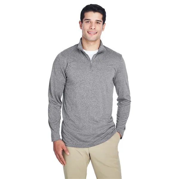 UltraClub Men's Cool & Dry Heathered Performance Quarter-Zip - UltraClub Men's Cool & Dry Heathered Performance Quarter-Zip - Image 21 of 52