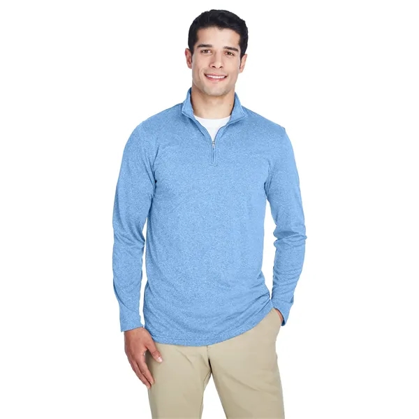 UltraClub Men's Cool & Dry Heathered Performance Quarter-Zip - UltraClub Men's Cool & Dry Heathered Performance Quarter-Zip - Image 24 of 52