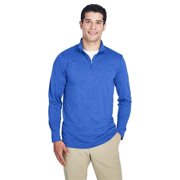 UltraClub Men's Cool & Dry Heathered Performance Quarter-Zip - UltraClub Men's Cool & Dry Heathered Performance Quarter-Zip - Image 27 of 52