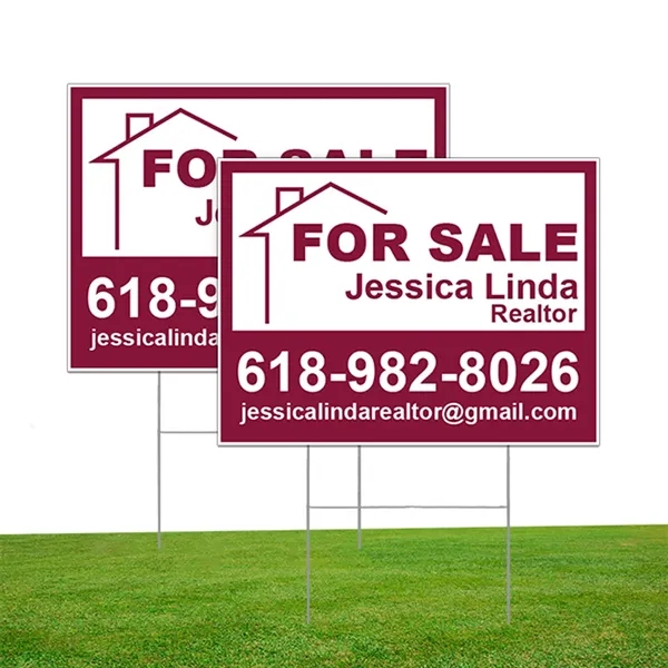 24x18 One Color Yard Signs - Double Side - 24x18 One Color Yard Signs - Double Side - Image 0 of 0