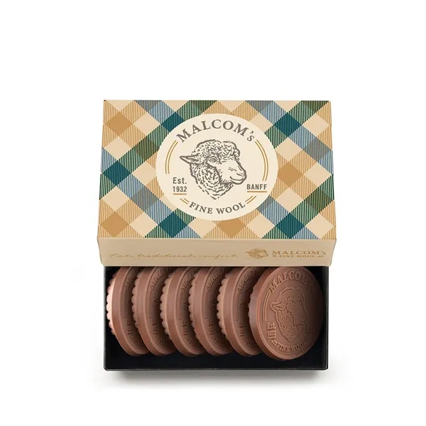 Chocolate Shortbread Cookie Box (6 pack) - Luxe Packaging - Chocolate Shortbread Cookie Box (6 pack) - Luxe Packaging - Image 0 of 2