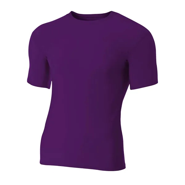 A4 Adult Polyester Spandex Short Sleeve Compression T-Shirt - A4 Adult Polyester Spandex Short Sleeve Compression T-Shirt - Image 17 of 17