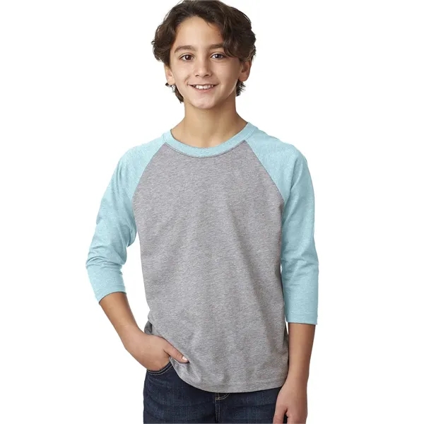 Next Level Apparel Youth CVC Three-Quarter Sleeve Raglan - Next Level Apparel Youth CVC Three-Quarter Sleeve Raglan - Image 6 of 42